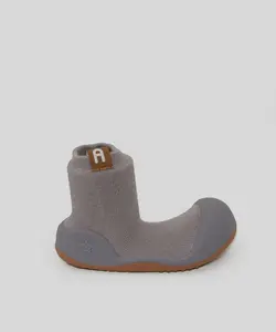 Серые детские носочки из хлопка с двухцветной подошвой Attipas