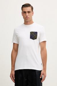 Хлопковая футболка Barbour, белый