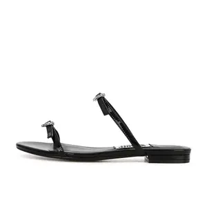 TAFN Сланцы с кристаллами стразами женские black