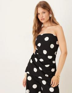 Льняной топ-бандо Marielle от Nobody's Child, черный, часть комплекта