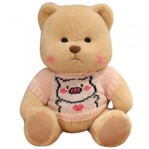 Кукла тряпичная girlish heart, милый плюшевый медвежонок с шарнирами и свитером, длина 30см Love Bingqing