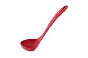 Большая нейлоновая ложка-половник для супа с удобной рукояткой Zulay Kitchen, красный
