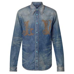 Рубашка мужская синяя Louis Vuitton, синий