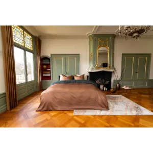 Постельное белье кайори «Мёко» изготовлено из сертифицированного GOTS органического хлопка Kayori, цвет orange