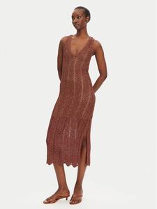 Облегающее трикотажное платье 251TT319A Twinset, коричневый