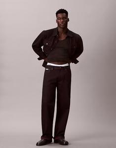 Широкие джинсы Jeans мешковатого кроя бордового цвета Calvin Klein Jeans