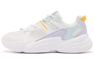 Легкие повседневные кроссовки Low-Top Rebound женские бело-фиолетовые QIAODAN, Jordan White Taro Purple