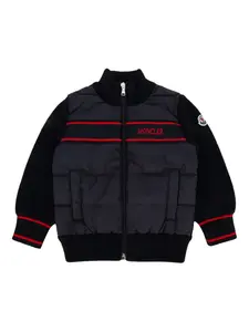 Куртка с дутыми вставками Moncler Enfant, синий
