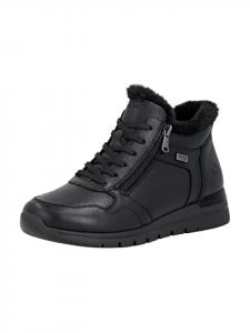 Remonte Черные ботинки на шнуровке