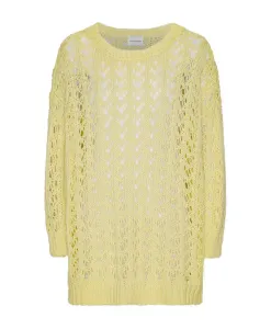 Ажурный хлопковый свитер Luna Americandreams, желтый