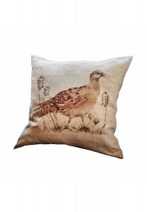 Чехол на подушку Vivoso кремовый/коричневый Loberon, размер: ширина 40см, высота 40см.