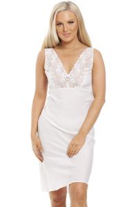 Классическая кружевная сорочка с длинными рукавами Camille, белый