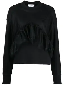 Толстовка с оборками MSGM, черный