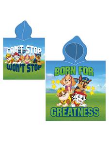 Пончо с капюшоном 50x115 см | Щенячий патруль | Банное полотенце | Полотенце для рук Paw Patrol