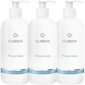 Набор: мыло с циклопироксоламином для частого гигиенического мытья кожи Clarena Dermatology Line, 3x500 мл