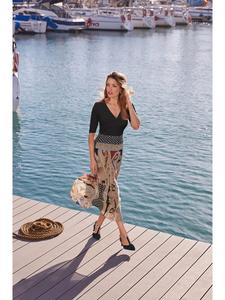 Рубашка с короткими рукавами черного цвета Heine