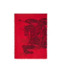 Широкий шерстяной шарф EKD Burberry, красный