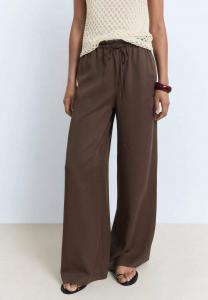 Брюки Mango WIDE WITH STRING, Brown