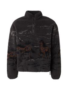 Свитер LEVI'S  Idyllwild Sherpa Popover Sweatshirt, черный