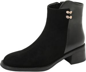 Женские модные ботильоны LYYSKY с каблуком 4,5 см, круглым носком, короткие, лаконичные, винтажные, свежие, черные и коричневые, размеры US4-US10