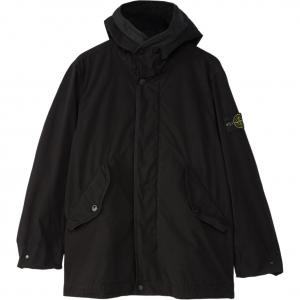 Куртка с капюшоном и нашивкой с логотипом STONE ISLAND, черный