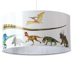 Подвесной светильник BPSKoncept Foto Kids Dinosaurs, красный - белый - пластик - 40 x 20 x 92 см