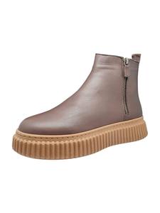 Andrea Conti Ботильоны на платформе коричневого цвета