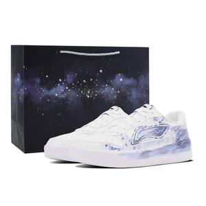 LINING Понтонные лодки дышащие и износостойкие лоу-топ скейтборд кроссовки унисекс белый фиолетовый