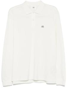 C.P. Company рубашка поло с нашивкой-логотипом, белый