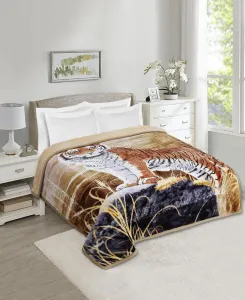 Утяжеленное покрывало для кровати из искусственного меха норки с принтом, 5 л, размер King Nestl, Tiger Print