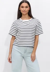 Футболка saartje в полоску Nukus, Offwhite Navy