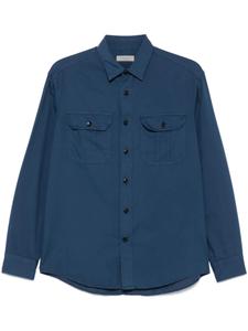 Canali саржевая рубашка, синий