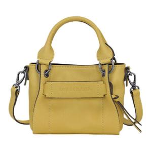 LONGCHAMP Женская мини-сумка через плечо из коровьей кожи имбирно-желтого цвета