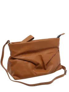 Кожаная наплечная сумка на молнии для путешествий Vic Matie, коричневый