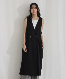 Удобный длинный флисовый жилет без воротника, свободного кроя.