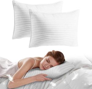 Generic Подушка для сна на боку, спине или животе, дышащая и мягкая White