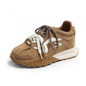 Скользоустойчивые, износостойкие, легкие низкие повседневные туфли Women's QING MISS, светло-коричневый