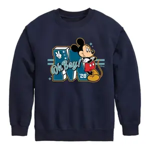 Флисовая толстовка с Микки Маусом для мальчиков 8-20 лет! Disney, синий