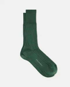 Короткие широкие носки в рубчик Emidio Tucci, цвет Musgo