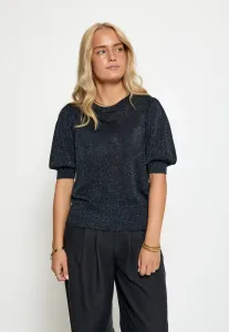 Базовая футболка liva с пышными рукавами Minus, Black