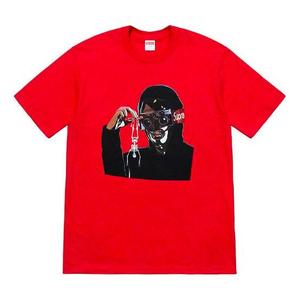 Футболка ss19 creeper tee red frankenstein printing short sleeve Supreme, красный