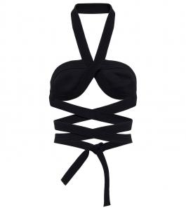 Бюстгальтер-бралетт Rooke с завязкой на шее Khaite, черный
