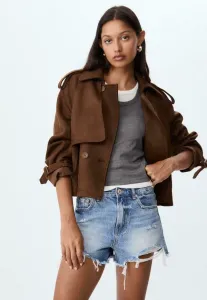 Куртка из искусственной кожи Stradivarius, Dark Brown