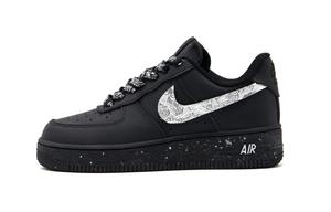Air Force 1 устойчивые к истиранию увеличивающие рост низкие скейтборд обувь unisex Nike, серебристо-черный