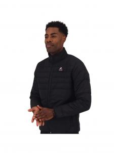 Пуховик с маленьким флагом и логотипом Le Coq Sportif, черный