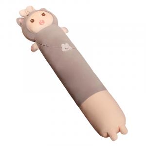 Мягкая игрушка милый кролик длинная подушка Tranquility and elegance, серый