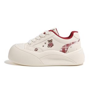 Женские скейтерские кроссовки Abrasion Resistant Slip Resistant HUANQIU, red