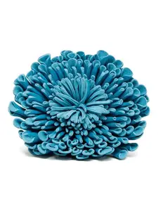 Кожаное ожерелье с цветком Alaïa, синий