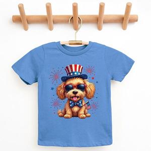 Патриотичная футболка с пушистой собакой The Juniper Shop, Columbia