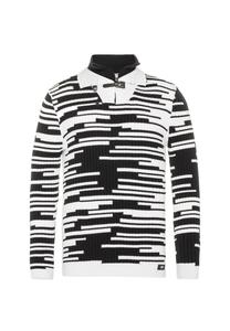 Вязаный свитер с великолепным узором по всей поверхности CIPO & BAXX, цвет White Black